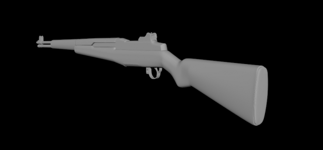M1 GARAND 3D 모델 .c4d .max .obj .3ds .fbx .stl .blend
