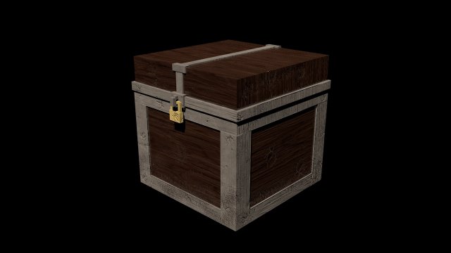 Chest Low-Poly Low-poly 3D 模型 .c4d .max .obj .3ds .fbx .stl .blend