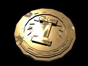 Gold Coin Low-Poly Model Low-poly 3D Model