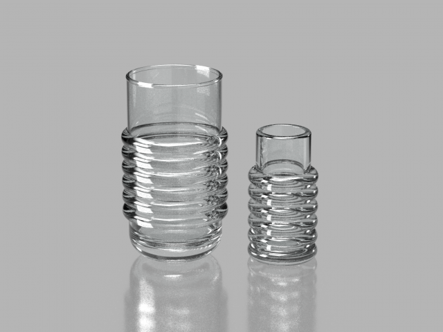 TD-Glass Vase Model 3D .c4d .max .obj .3ds .fbx .stl .blend 