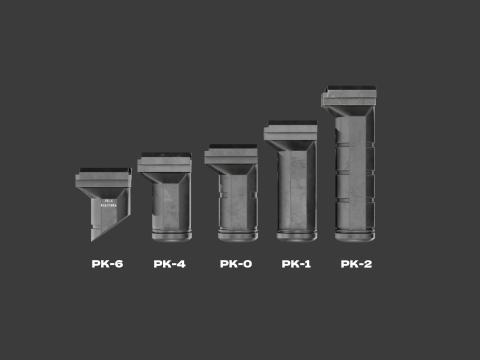 A SET OF TACTICAL GRIP RK attachment 3D Model