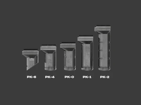 A SET OF TACTICAL GRIP RK attachment 3D Model