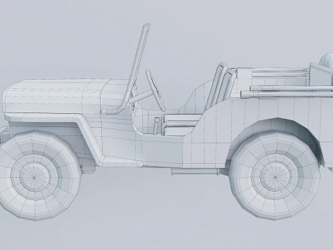 LowpolyWiilysMB 3D Model