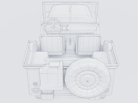 LowpolyWiilysMB 3D Model