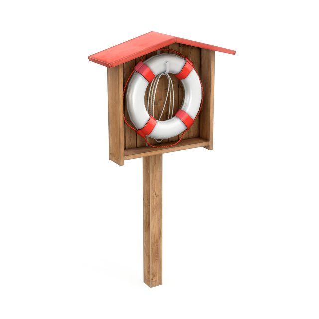 Lifebuoy Post 3 Modelo 3D .c4d .max .obj .3ds .fbx .stl .blend 
