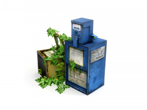 Overgrown Newspaper Dispenser 1 3D-Modell