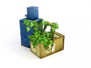 Overgrown Newspaper Dispenser 1 3D-Modell