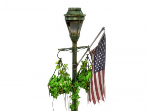 Overgrown Lamp Post 4B 3D Model