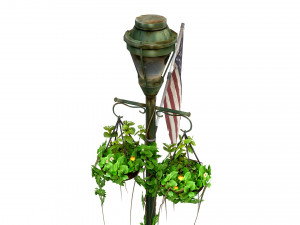 Overgrown Lamp Post 4B 3D Model