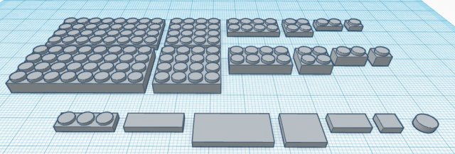 Lego Pieces 3D Model .c4d .max .obj .3ds .fbx .stl .blend 
