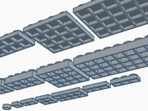 Lego Pieces 3D Model