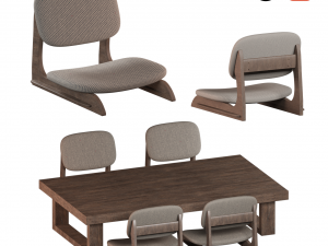 Japanese dining Set 3D-Modell