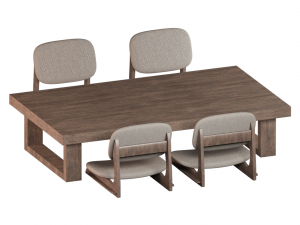 Japanese dining Set Modèle 3D