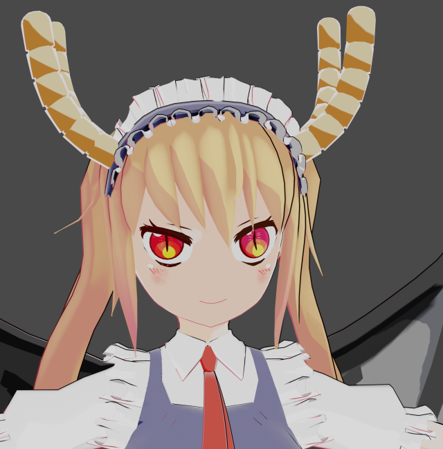 Tohru kobayashi maid Anime 3D Model .c4d .max .obj .3ds .fbx .stl .blend 