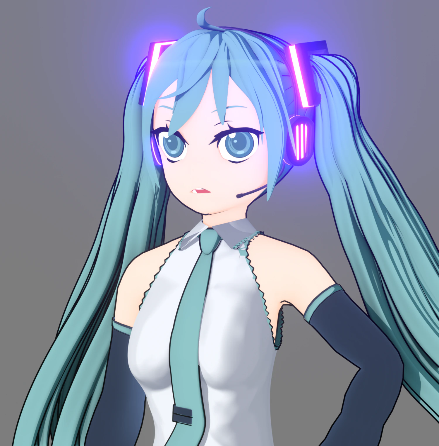 Hatsune Miku vocaloid 3D Model .c4d .max .obj .3ds .fbx .stl .blend 