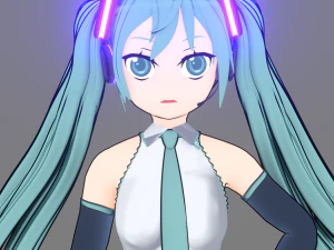 Hatsune Miku vocaloid 3D Model