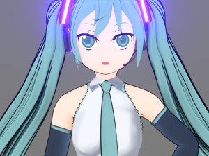 Hatsune Miku vocaloid Modello 3D