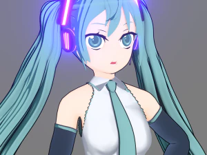 Hatsune Miku vocaloid 3D Model