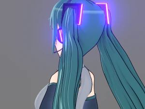 Hatsune Miku vocaloid 3D Model