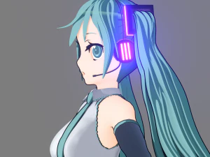 Hatsune Miku vocaloid 3D Model