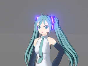 Hatsune Miku vocaloid 3D Model