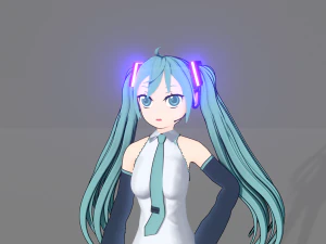 Hatsune Miku vocaloid 3D Model