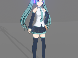 Hatsune Miku vocaloid Modello 3D