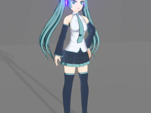 Hatsune Miku vocaloid 3D Model