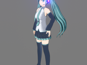 Hatsune Miku vocaloid Modello 3D