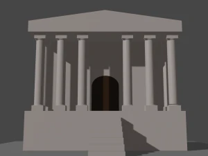 Museum oder Theater 3D Modell