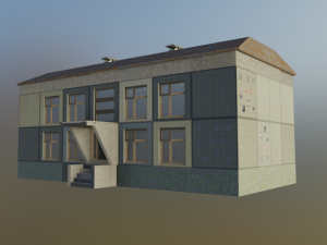Post-apocalypse Soviet house 3D Модель