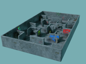 Map for 3d shooters Modelo 3D