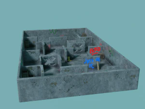 Map for 3d shooters 3D Model