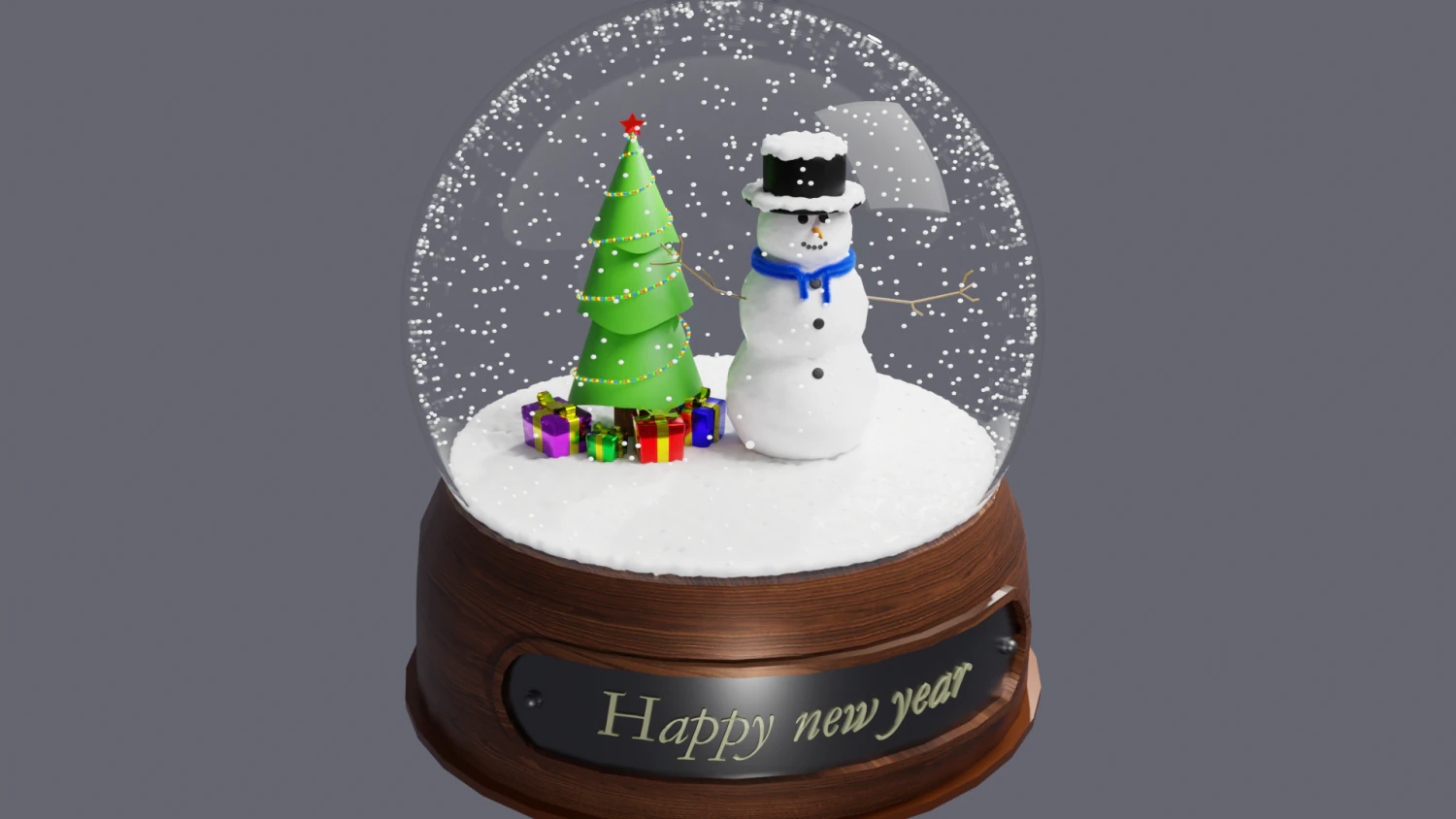 Snow Globe 3D Model .c4d .max .obj .3ds .fbx .stl .blend 