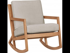 Stone Beam Modern Hardwood Rocking Chair 3D 模型