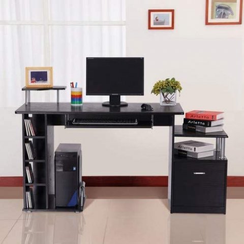 Workstation with Drawer Shelves CPU Storage Rack Home Office Furniture 3D 모델 .c4d .max .obj .3ds .fbx .stl .blend 