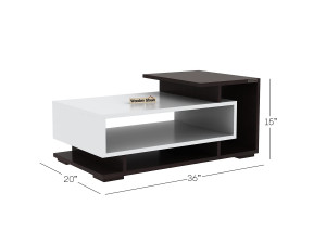 Engineered Wood Coffee Table- Centre Table-Tea Table with Shelves 3D 模型
