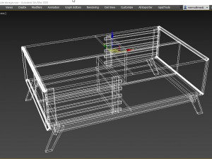 Modern Coffee Table with dual side storage 3D 模型