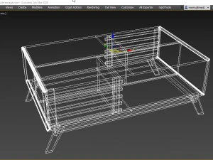 Modern Coffee Table with dual side storage 3D Model