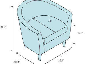 Razia Barrel Chair Living Room Furniture Modelo 3D