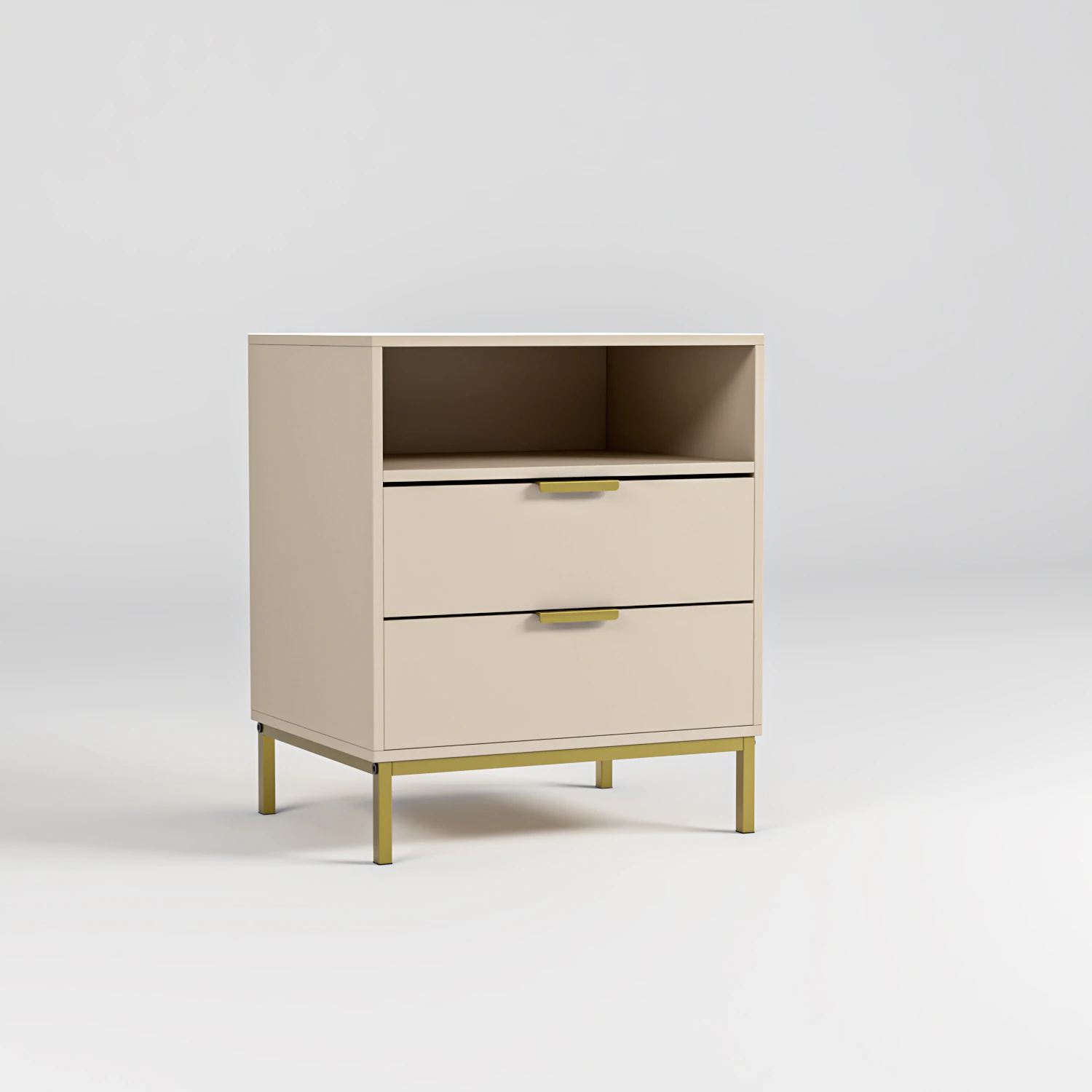 Modern Nightstand Square Bedside Table 3D Model .c4d .max .obj .3ds .fbx .stl .blend 