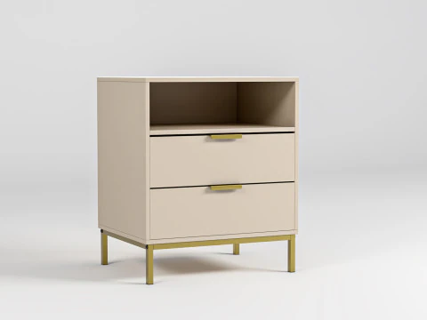 Modern Nightstand Square Bedside Table 3D Model