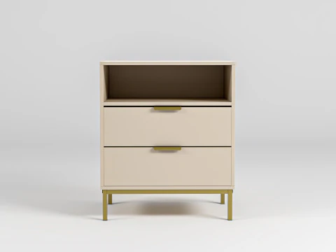 Modern Nightstand Square Bedside Table 3D Model