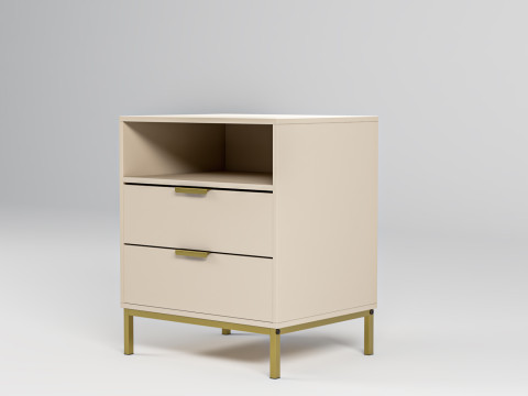 Modern Nightstand Square Bedside Table Model 3D