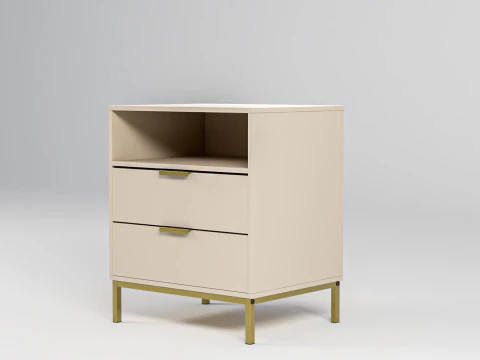 Modern Nightstand Square Bedside Table 3D Model