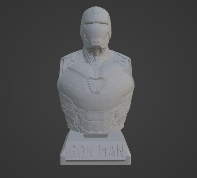 Iron Man Ultra-Detailed Bust 3D Модель .c4d .max .obj .3ds .fbx .stl .blend 