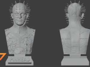 PINHEAD ULTRA-DETAILLIERTES VORUNTERST&Uuml;TZTES 3D-B&Uuml;STENMODELL 3D Druckmodell