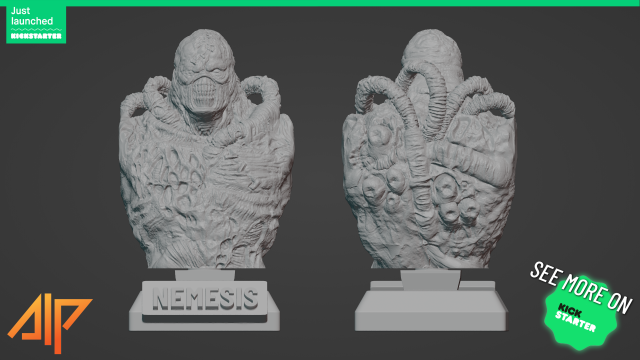 NEMESIS ULTRA-DETAILED SUPPORT-FREE BUST 3D MODEL 3D 프린트 모델 .c4d .max .obj .3ds .fbx .stl .blend 
