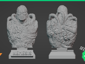 NEMESIS ULTRA-DETAILED SUPPORT-FREE BUST 3D MODEL 3Dプリントモデル