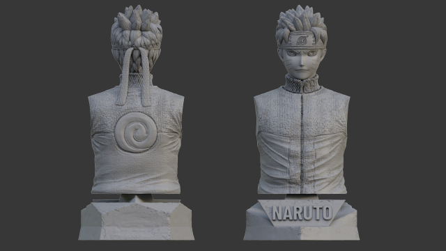NARUTO ULTRA-DETAILED SUPPORT-FREE BUST 3D MODEL Model Cetak 3D .c4d .max .obj .3ds .fbx .stl .blend 